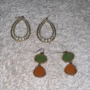 ✨ Earring Bundle – 2 Pairs | Gold-Tone | Chic + Boho Mix